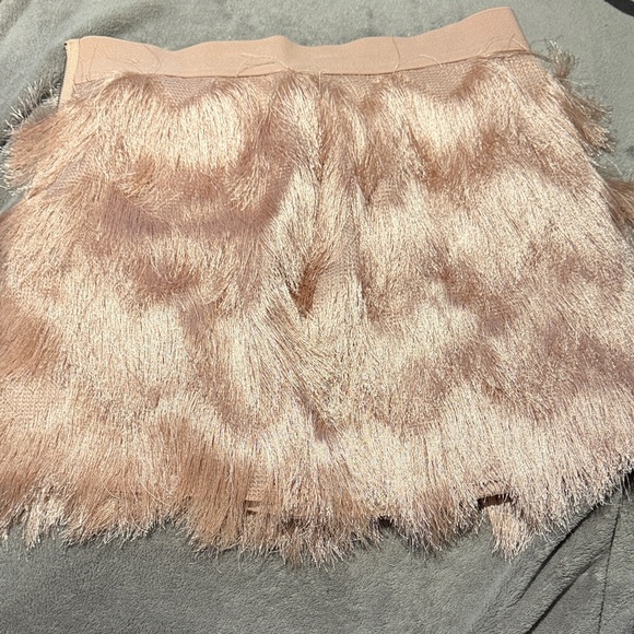 BCBG Dresses & Skirts - BCBG Blush Fringe Mini Skirt